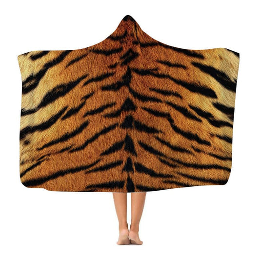 Tiger Print - Hooded Blanket collectible from https://britishmade.gifts/