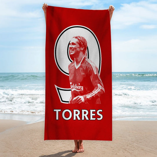 Liverpool - Torres 9 - Beach Towel - 150cm x 75cm collectible from Liverpool FC https://britishmade.gifts/
