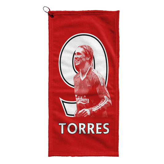 Liverpool - Torres 9 - Golf Towel collectible from Liverpool FC https://britishmade.gifts/