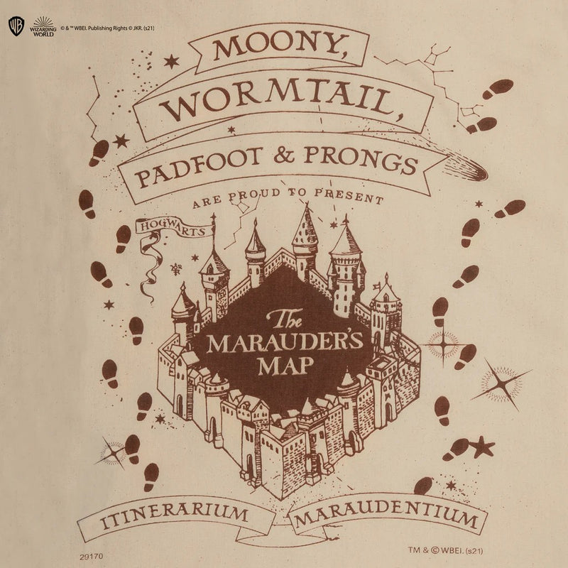 Harry Potter Marauder's Map Tote Bag, rear view