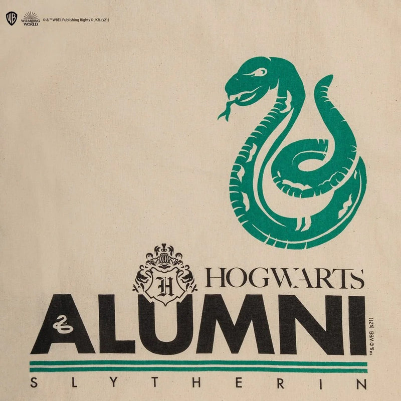 Harry Potter Slytherin Alumni Tote Bag, close-up detail