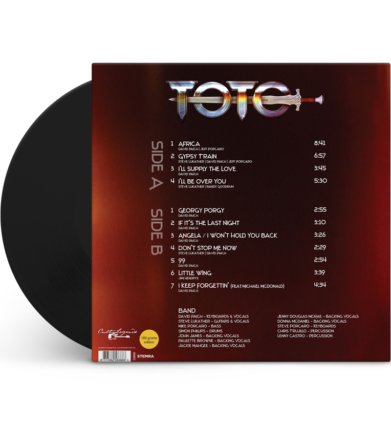 Toto – Bless the Rains 1992 (12-Inch Album on 180g Vinyl), close-up detail