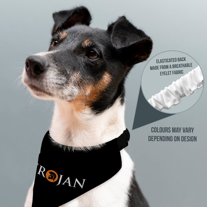 Trojan - Dog Bandana - 4 Sizes, close-up detail