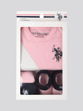 Baby 3 Piece Boxed Baby Gifting Set in Light Pink collectible from U.S. Polo Assn. UK
