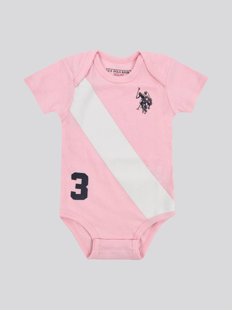 Baby 3 Piece Boxed Baby Gifting Set in Light Pink, side angle