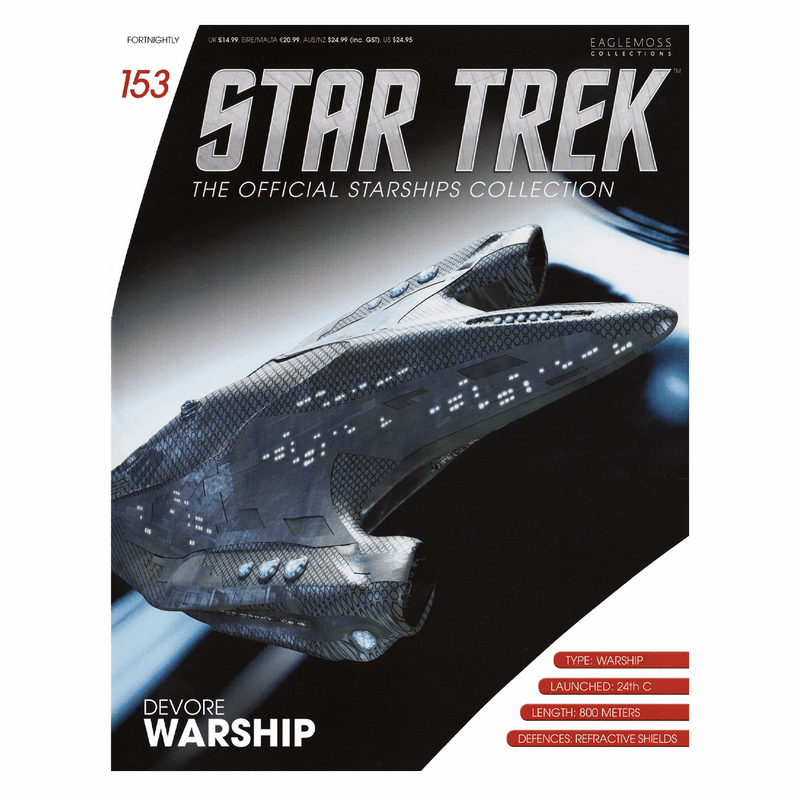 Devore Warship Diecast Model Ship (Eaglemoss / Star Trek), size reference