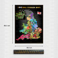 England Non League Football Stadium Scratch-Off Map, rear view