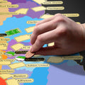 England Non League Football Stadium Scratch-Off Map, side angle