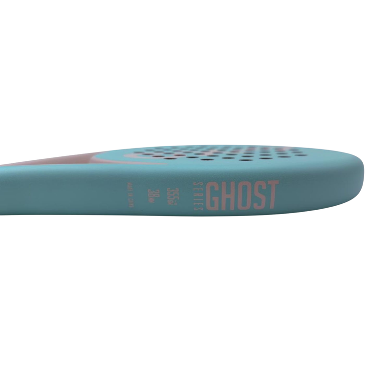 Aixo Pastel de Mint Ghost Padel Racket - Full Carbon - RL-B09, side angle