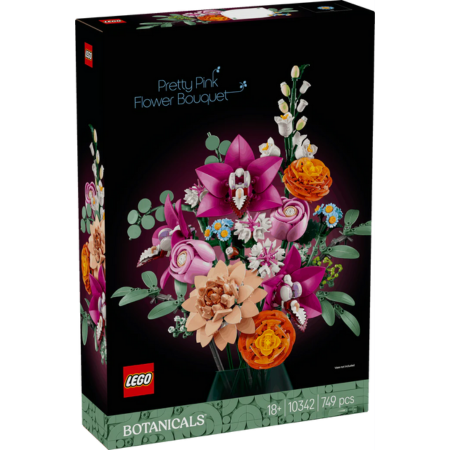Lego Botanicals 10342 Pretty Pink Flower Bouquet for Adults Ages 18+ collectible from Curious Minds