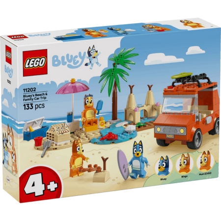 Lego Bluey 11202 Bluey's Beach & Family Car Trip for Children Ages 4+ collectible from Curious Minds