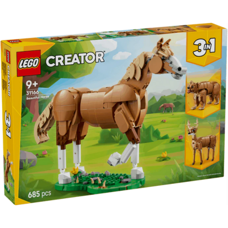 Lego Creator 3 in 1 31166 Beautiful Horse Rebuildable Set for Ages 9+ collectible from Curious Minds