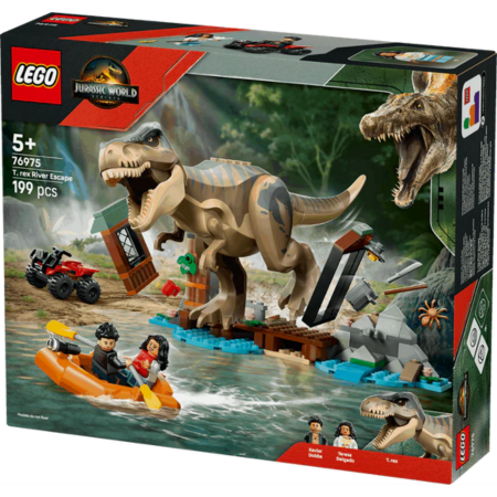 Lego Jurassic World 76975 T. rex River Escape Playset for Age 5 and Up collectible from Curious Minds