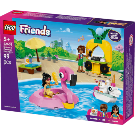 Lego Friends 42658 Unicorn & Flamingo Pool Party Set for Ages 5 and Up collectible from Curious Minds