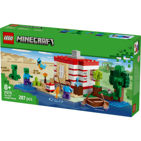 Lego Minecraft 21275 The TNT Jungle House Playset for Ages 8 and Up collectible from Curious Minds