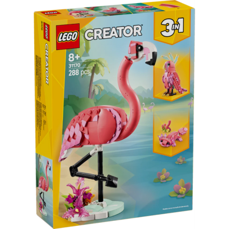 Lego Creator 3 in 1 31170 Wild Animals: Pink Flamingo for Ages 8 & Up collectible from Curious Minds