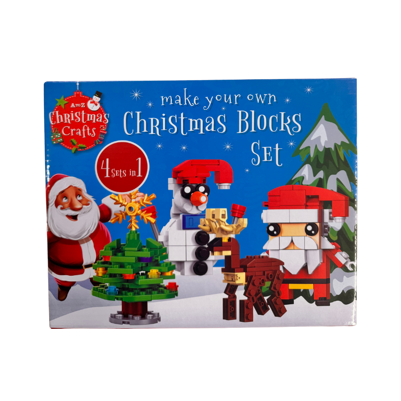 Make Your Own Christmas Building Blocks Set - 4 In 1 Set collectible from PoundFun
