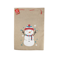 Large Hessian Christmas Present Sack, side angle