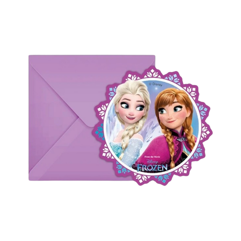 6 Disney Frozen Kids Party Invitations & Envelopes collectible from PoundFun