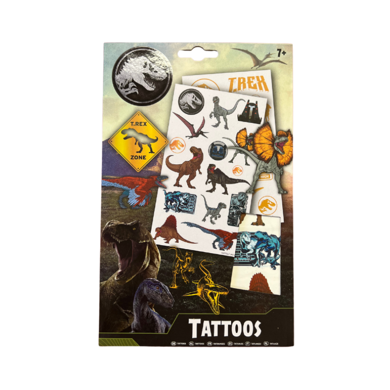 Jurassic World Tattoos collectible from PoundFun