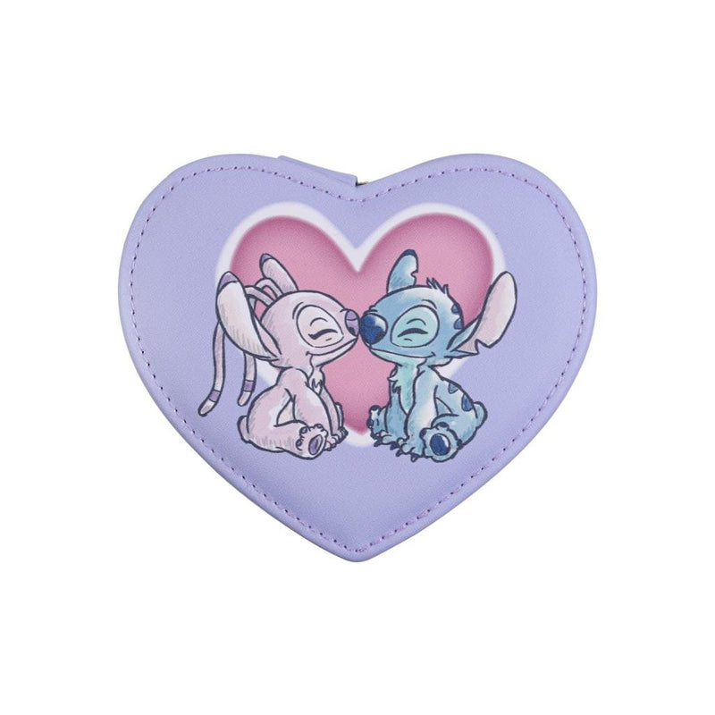 Disney Stitch & Angel Zip Up Love Heart Jewellery Box - Image 2