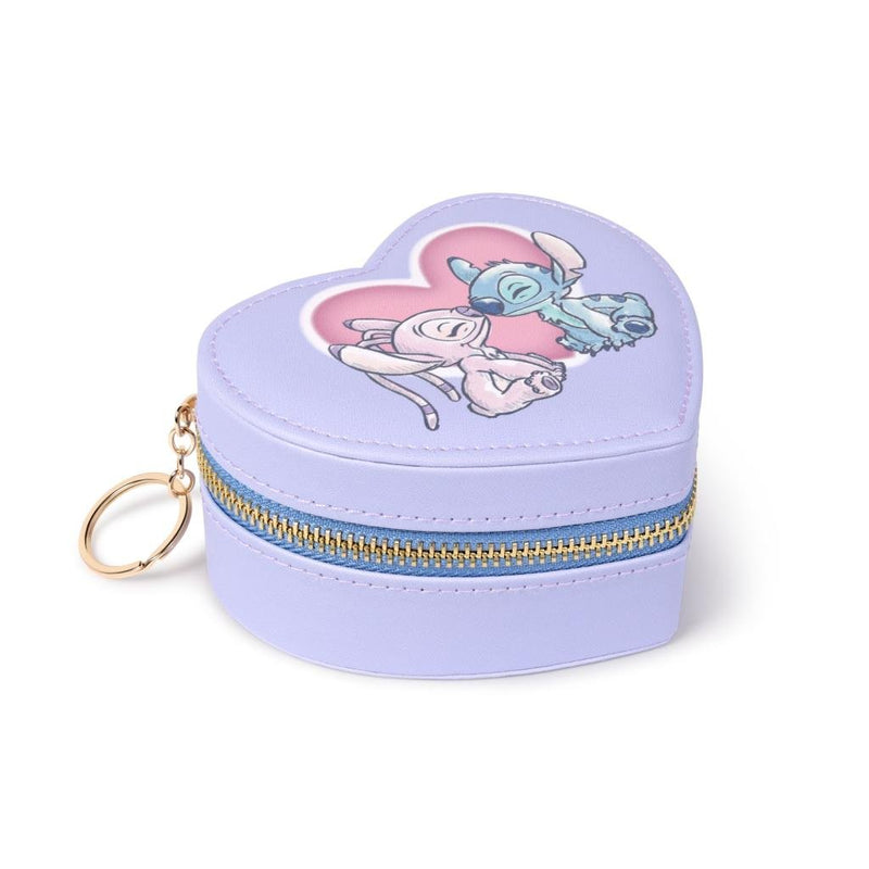 Disney Stitch & Angel Zip Up Love Heart Jewellery Box - Image 3