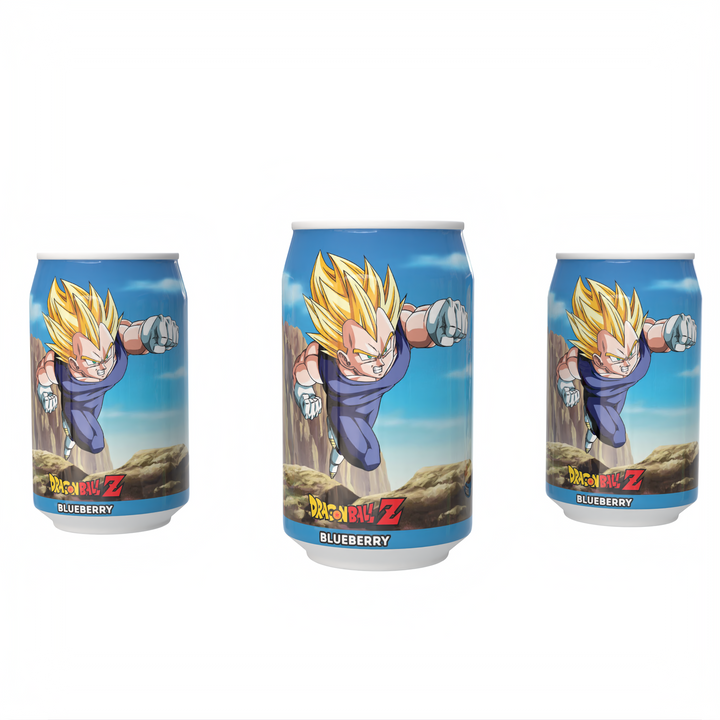 Dragon Ball Z Vegeta's Blue Fury -  Blueberry Flavour Soda Can 330ml