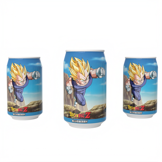 Dragon Ball Z Vegeta's Blue Fury - Blueberry Flavour Soda Can 330ml collectible from Kawaji UK