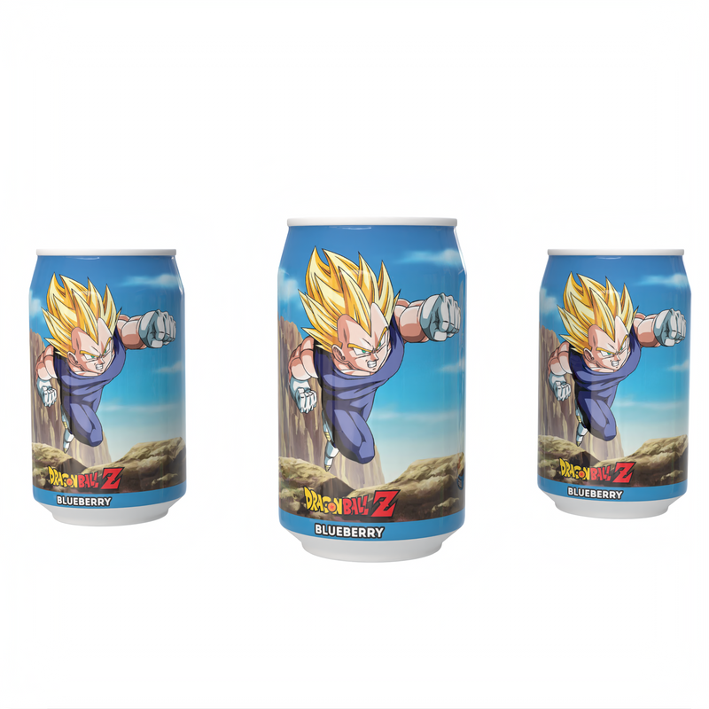 Dragon Ball Z Vegeta's Blue Fury - Blueberry Flavour Soda Can 330ml collectible from Kawaji UK
