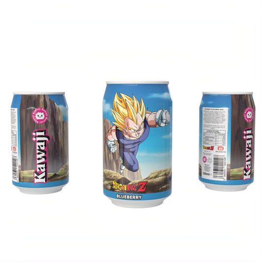 Dragon Ball Z Vegeta's Blue Fury - Blueberry Flavour Soda Can 330ml, alternate view
