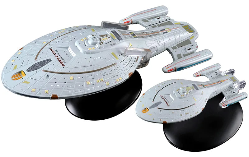 U.S.S. Voyager NCC-74656 XL EDITION Model Diecast Ship (Eaglemoss / Star Trek), close-up detail