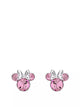 Disney Silver Plated Minnie Mouse Pink Bow Earrings