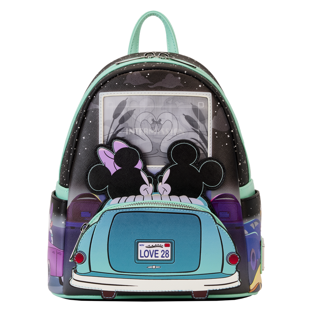 Loungefly Disney Mickey And Minnie Date Night Drive-In Mini Backpack