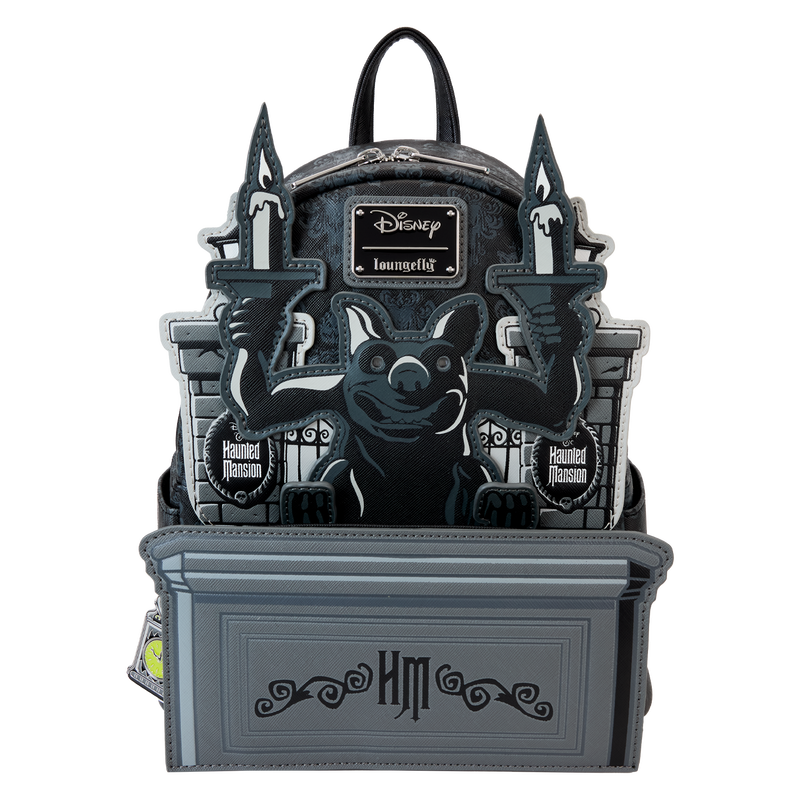 The Haunted Mansion Gargoyle Wallpaper Loungefly Light Up Glow Mini Backpack