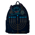 Loungefly - Lilo & Stitch Hanukkah Menorah Light Up Mini Backpack side angle