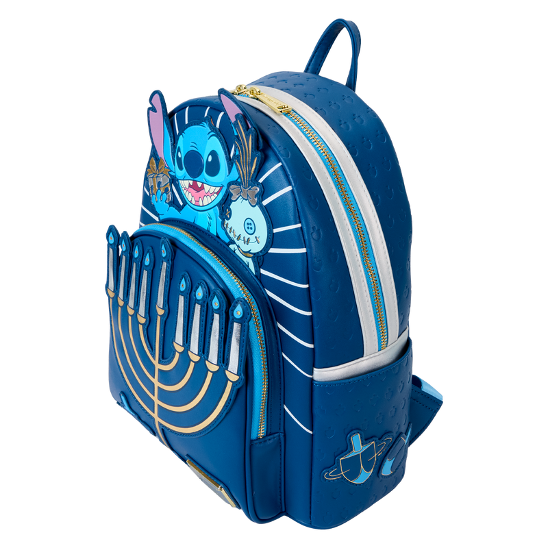 Loungefly - Lilo & Stitch Hanukkah Menorah Light Up Mini Backpack back view