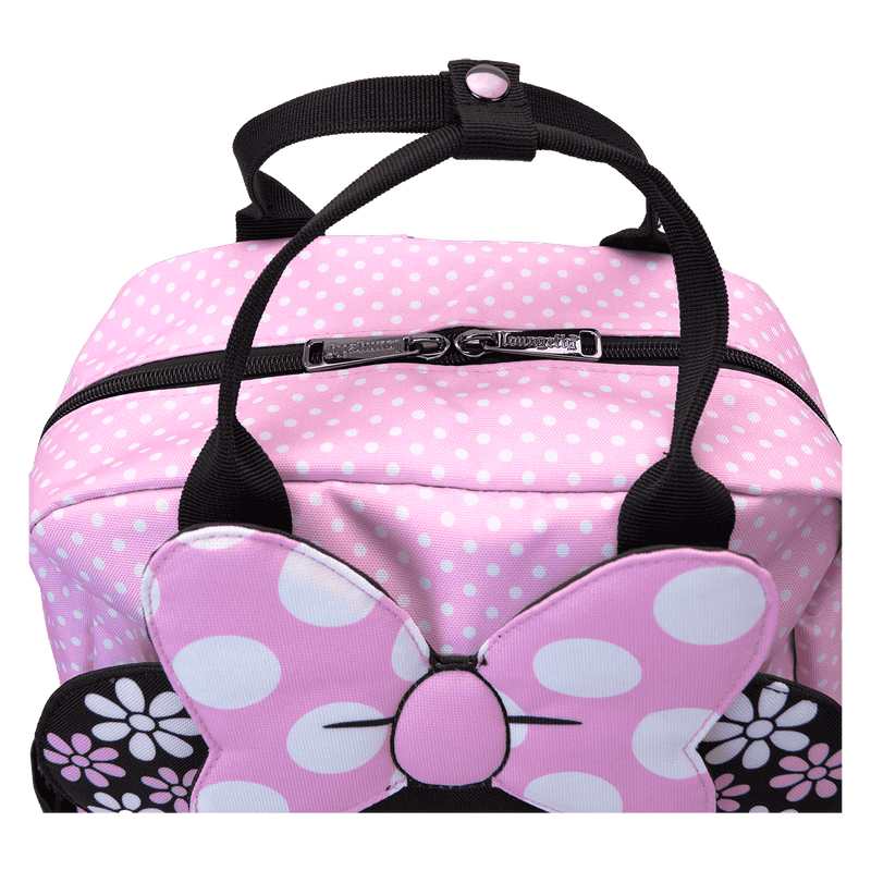 Loungefly - Disney Minnie Mouse Floral Rock The Dots Full-Size Backpack detail shot