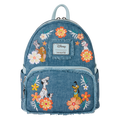 Loungefly - Disney Dogs & Cats Floral Fringe Mini Backpack