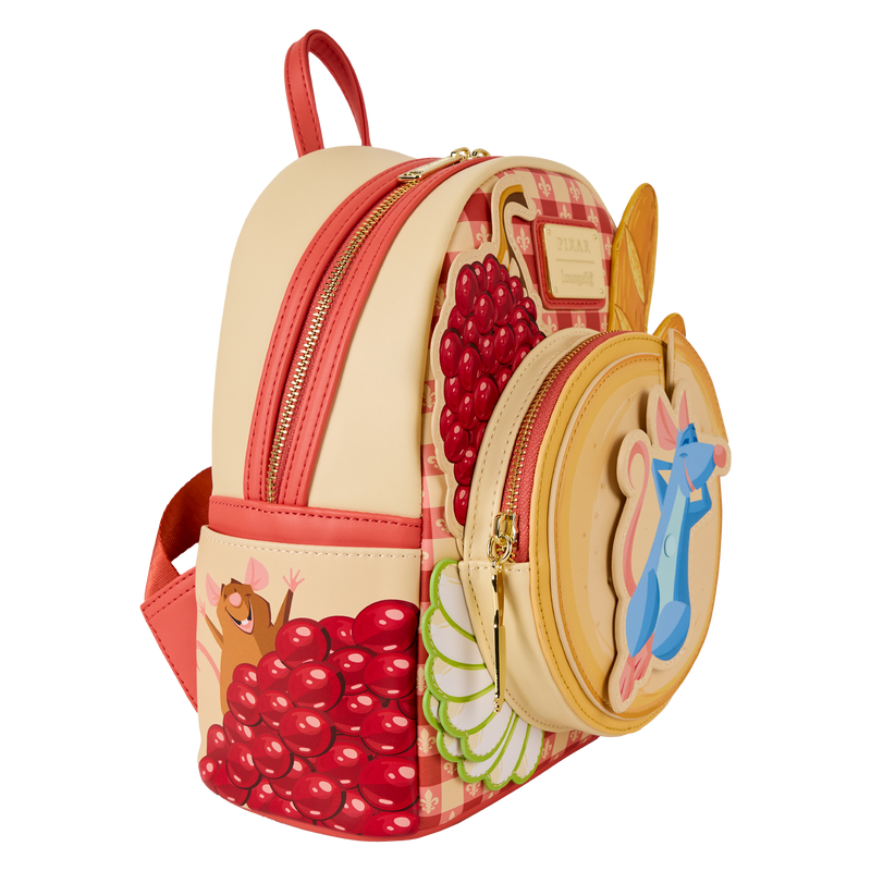 Loungefly - Pixar Ratatouille Charcuterie Mini Backpack back view