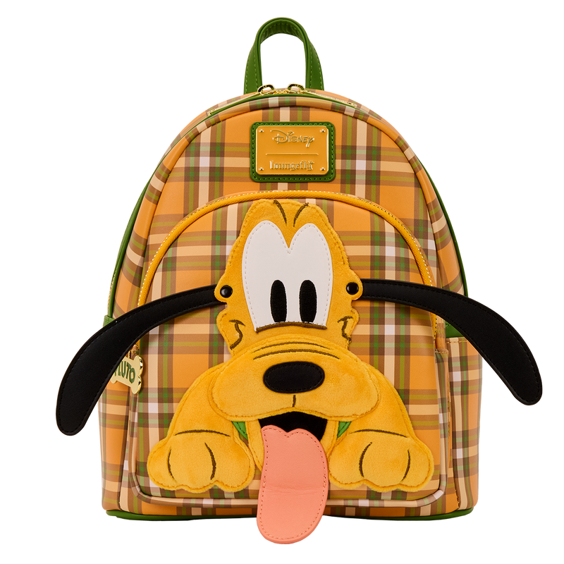 Loungefly - Disney Pluto 95th Anniversary Plaid Mini Backpack back view