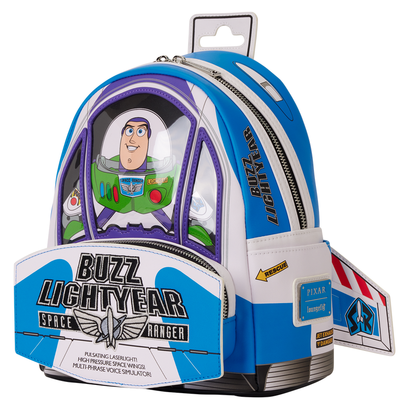 Loungefly - Toy Story 30th Anniversary Buzz Lightyear Glow Mini Backpack close up detail