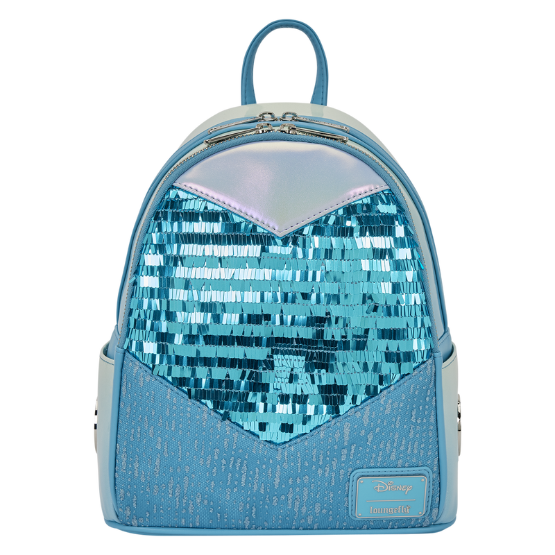 Loungefly Frozen Elsa Glitter Sequin Cosplay Mini Backpack