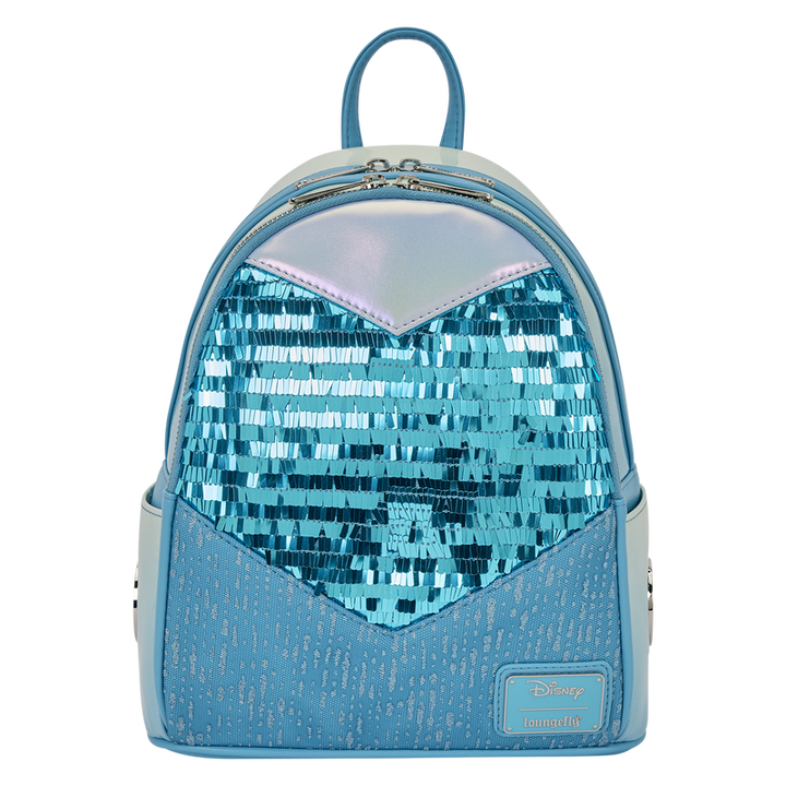 Loungefly Frozen Elsa Glitter Sequin Cosplay Mini Backpack