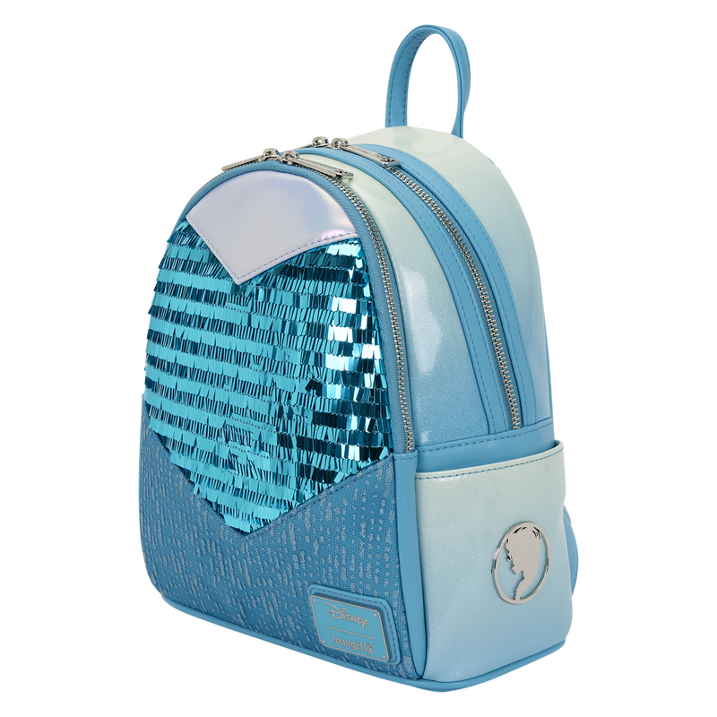 Loungefly Frozen Elsa Glitter Sequin Cosplay Mini Backpack