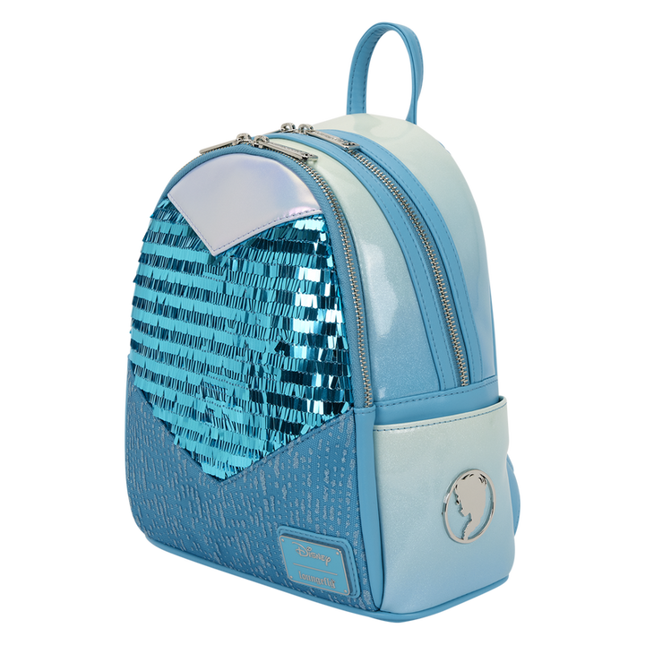 Loungefly Frozen Elsa Glitter Sequin Cosplay Mini Backpack