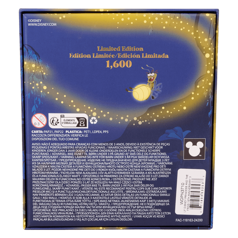 Loungefly - Princess and the Frog Tiana & Naveen Glow Collector Box Sliding Pin back view