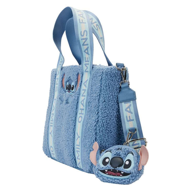 Loungefly Stitch Plush Sherpa Tote Bag With Coin Bag