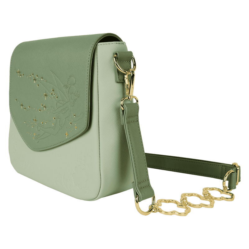 Loungefly - Peter Pan Tinker Bell Clover Crossbody Bag close up detail