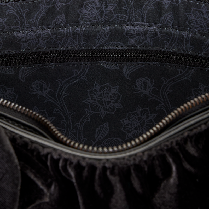 Loungefly - Disney Villains Stained Glass Tote Crossbody Bag detail shot