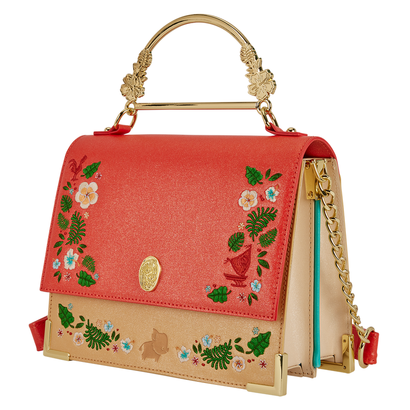 Loungefly - Disney Moana Shimmer Crossbody Bag close up detail